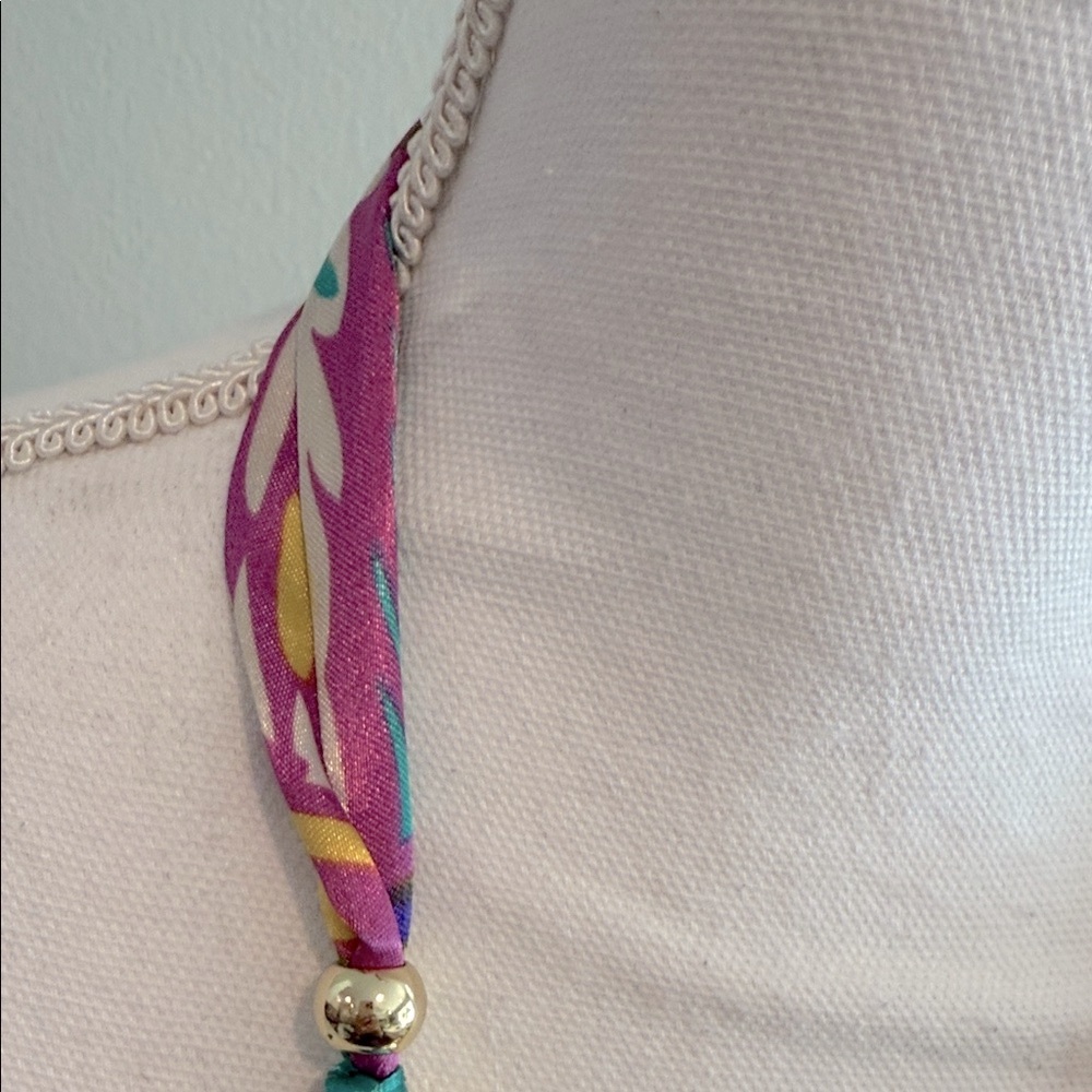 Gold and Multicolor Charm Necklace - Picture 5 of 7